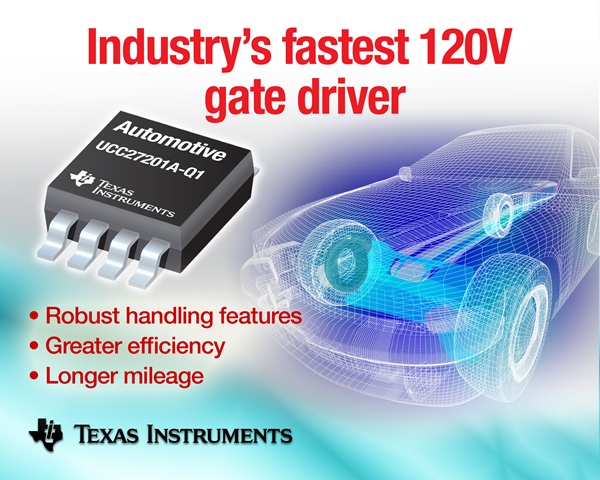 TI half-bridge gate driver improves power system performance in hybrid vehicles